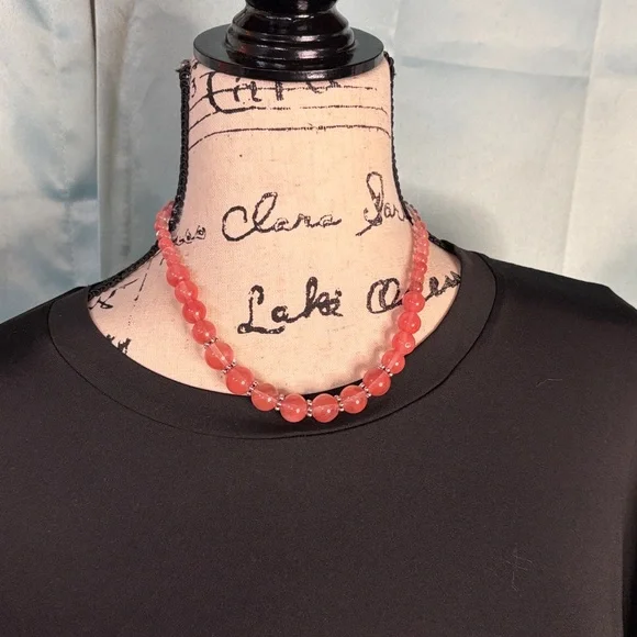 Genuine Pink Tourmaline Graduated Necklace - Picture 2 of 5